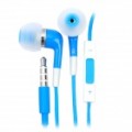Elegante fone de ouvido auricular c / microfone / controle de Volume para o iPhone 4 / 4S / iPod / iPad - azul