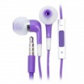 Elegante fone de ouvido auricular c / microfone / controle de Volume para o iPhone 4 / 4S / iPod / iPad - roxo