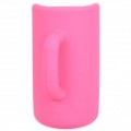 Criativos caneca estilo Silicone volta caso protetor para iPhone 4 / 4S - Deep Pink