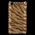 Brilhando acrílico diamante plástico volta caso protetor para iPod Touch 4 - dourada + marrom