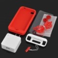 capa protetor simplism 8 em 1 + Strap + carregador + conjunto de protetor de tela para iPhone 4/4S - vermelho