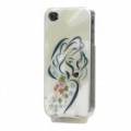 Novela luz brilhando protetora Case para iPhone 4/4S - rosto de mulher (USB cabo incluído)