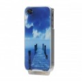 Novela luz brilhando protetora Case para iPhone 4/4S - paisagem de beira-mar (USB cabo incluído)