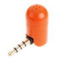 Mini gravador de voz microfone com alça para todos os iPod (laranja)