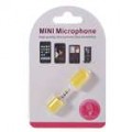 Mini microfone para o iPhone 3G/iPod Nano 4 3G/iPod Touch 2 G/iPod Classic 120 (3.5 mm Jack/amarelo)