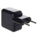 Alimentação adaptador/carregador USB - preto (100 ~ 240V/UE Plug)