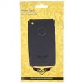 Simples preto Backside protetora Skin de couro para iPhone 3G