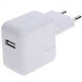 USB transformador/carregador - branco (100 ~ 240V/UE Plug)