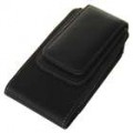 Aleta-em couro protetora + tecido caso com Clip para iPhone 2G/3G/3GS (preto)