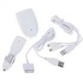 Adaptadores de carregador USB/AC/carro universal para o iPhone 3G/3GS/iPod/Blackberry/HTC (UE Plug/110 ~ 240V)