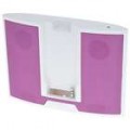 Verdadeiro raio portátil Dual Powered Speaker para iPod Nano 4 - Pink (4 * AAA)