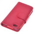 Protetor PU couro Case para o iPhone 4 (vermelho)