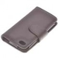 Protetor PU couro Case para o iPhone 4 (Brown)