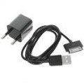 Ultra-Mini USB transformador/carregador com dados USB + cabo de carregamento para iPhone 4