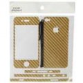 Encantador caso pele cobrir adesivos com caneta para iPhone 4 - dourada