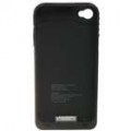 1900mAh recarregável externo bateria Back Case para iPhone 4 - preto
