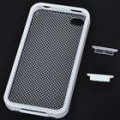 Protetora Crystal Case com dados Anti-Dust Kits para iPhone 4 (branco)