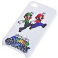 Plástico volta caso protetor com padrão de desenhos animados para iPhone 4 - Mario Brothers