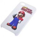 Plástico volta caso protetor com padrão de desenhos animados para iPhone 4 - Mario