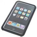Silicone volta caso protetor para iPod Touch 4 (preto)
