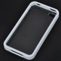 Caso de Backside PVC protetor com dados Anti-Dust plugues + Stylus para iPhone 4 (branco)