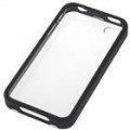 Caso de Backside PVC protetor com dados Anti-Dust plugues + Stylus para iPhone 4 (preto)