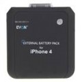 Bateria externa recarregável 2200mAh com cabo USB para o iPhone 4 (preto)