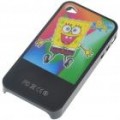 Backside chamador sinal piscando caso protetor para iPhone 4 - esponja Bob Esponja calça quadrada (1 * CR2016)