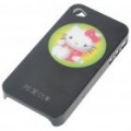 Backside chamador sinal piscando caso protetor para iPhone 4 - Hello Kitty (1 * CR2016)