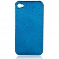 Água gotas estilo plástico volta caso protetor para iPhone 4 - azul