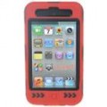 capa protetor impacto defensor habitação com protetor de tela LCD para iPod Touch 4 - vermelho