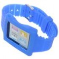 Wrist Watch estilo protetora silicone com banda para iPod Nano 6 (azul)