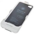 2350mAh recarregável externa da bateria volta caso com carregador de isqueiro para iPhone 4 - branco