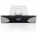 Mini portátil Charging Dock & falante com USB cabo para iPhone G 3/4 - preto