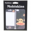 Elegante Cartoon Monkey caso pele cobrir vinhetas estilo para iPhone 4 - preto