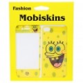 Elegante Cartoon Bob Esponja caso pele cobrir vinhetas estilo para iPhone 4 - amarelo