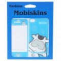 Elegante Cartoon Cowco caso pele cobrir vinhetas estilo para iPhone 4 - azul