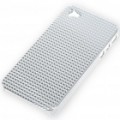 Elegante plástico chapeamento Backside caso protetor para iPhone 4 - prata