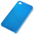 Elegante plástico chapeamento Backside caso protetor para iPhone 4 - azul