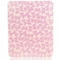 Protetora brilhando borboleta padrão caso plástico duro voltar para Apple iPad - Pink