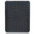 Protetora Weave de cesta padrão caso plástico duro voltar para Apple iPad - Black