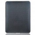 Protetora Twill Weave padrão caso plástico duro voltar para Apple iPad - Black