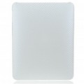 Protetora Twill Weave padrão caso plástico duro voltar para Apple iPad - branco