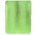 Protetora Snakeskin padrão caso plástico duro voltar para Apple iPad - verde
