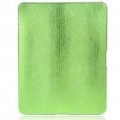 Protetora Snakeskin padrão caso plástico duro voltar para Apple iPad - verde