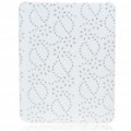 Protetora Diamond flor padrão caso plástico duro voltar para Apple iPad - branco