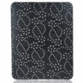 Protetora Diamond flor padrão caso plástico duro voltar para Apple iPad - Black