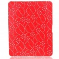 Protetora Diamond flor padrão caso plástico duro voltar para Apple iPad - vermelha