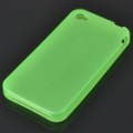 Brilho no escuro protetora de silicone para iPhone 4 - verde translúcido