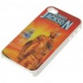 PC voltar caso protetor com gráfico 3D para iPhone 4 - Michael Jackson (vermelho)